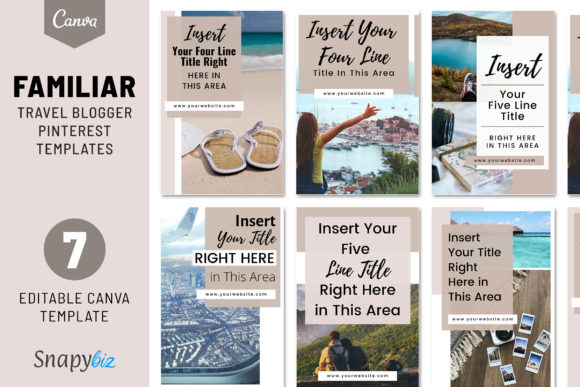 Download Travel Blogger Pinterest Template - Travel blogger Collection